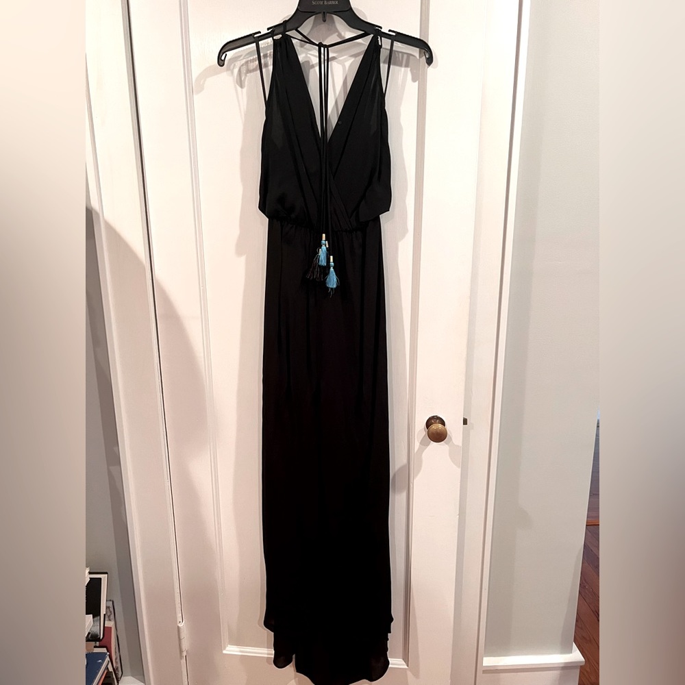 Karina Grimaldi. Black XS halter maxi dress.